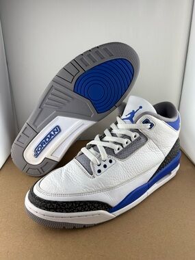Nike Air Jordan 3 Retro Racer Blue White Black CT8532-145 2021 Men's size 11